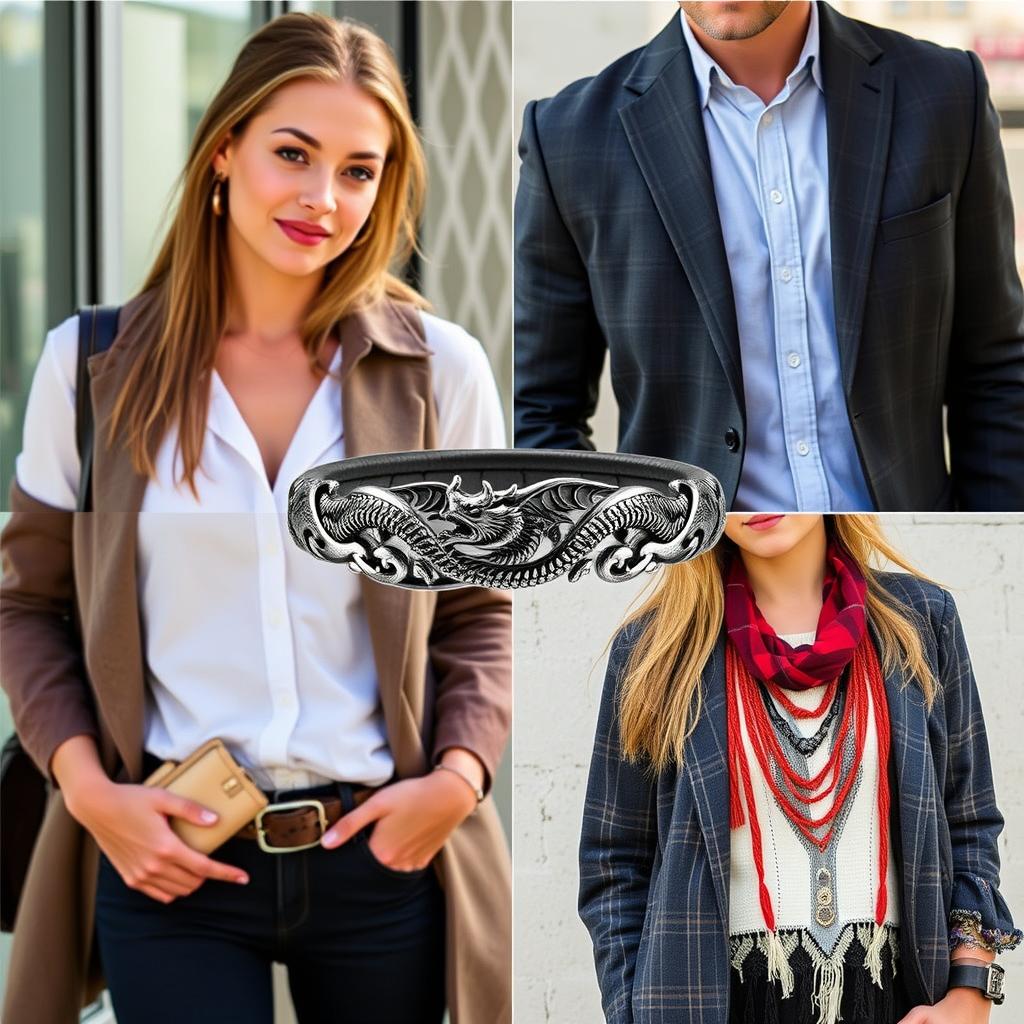 Dragon Pattern Bracelet jako element różnych stylizacji