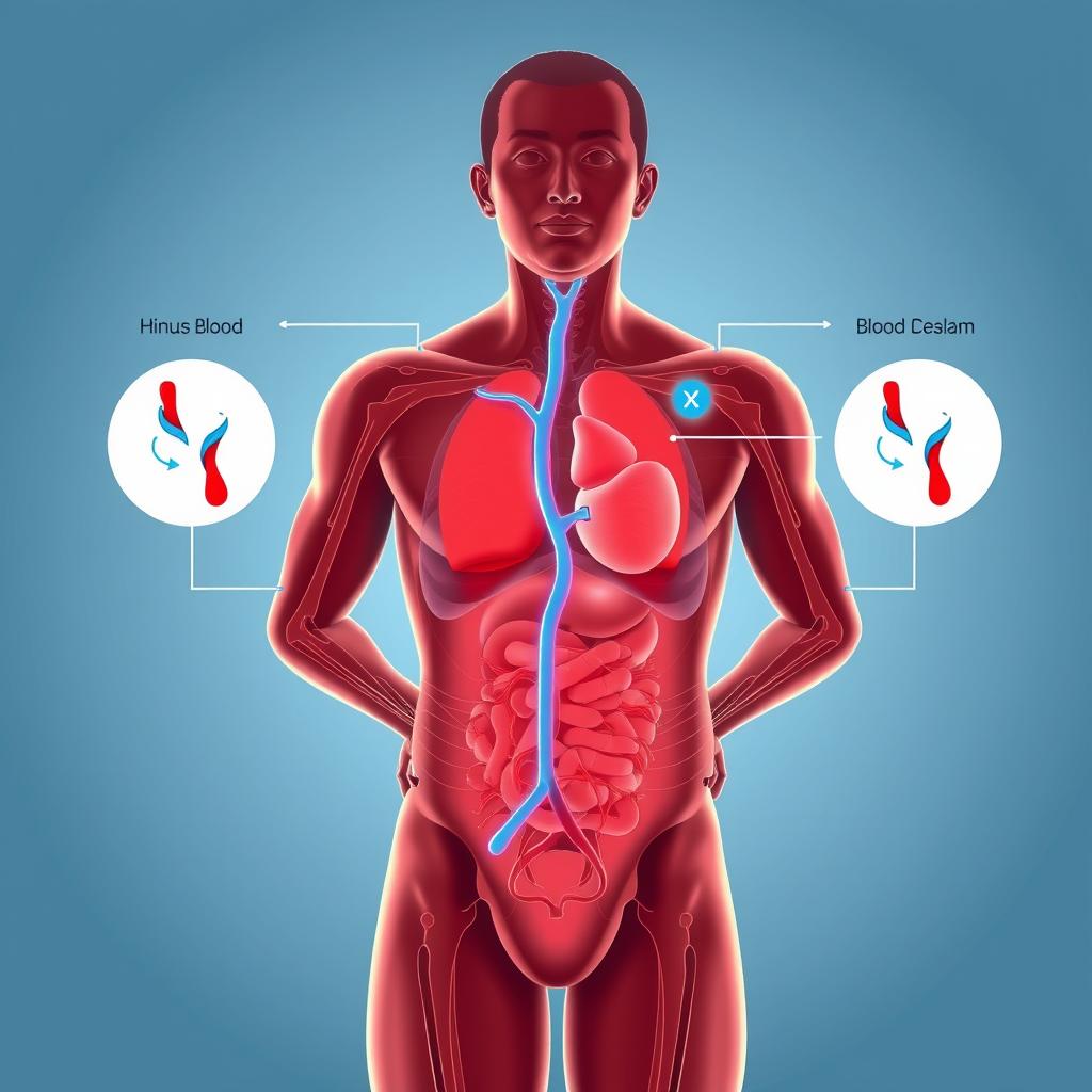 Ilustracja przedstawiająca krążenie krwi wspierane przez ErexBlue Max