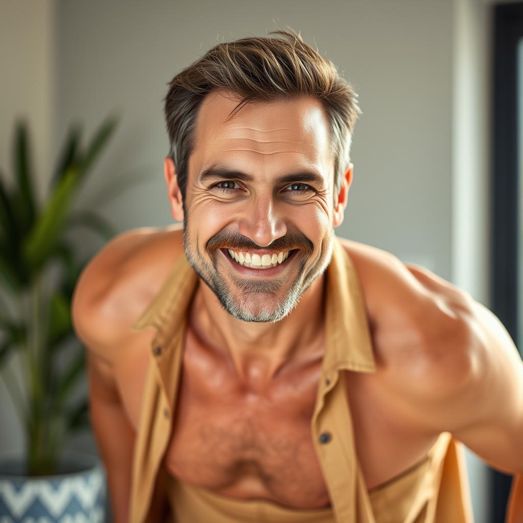 Mężczyzna pełen energii dzięki suplementowi ErexBlue Max