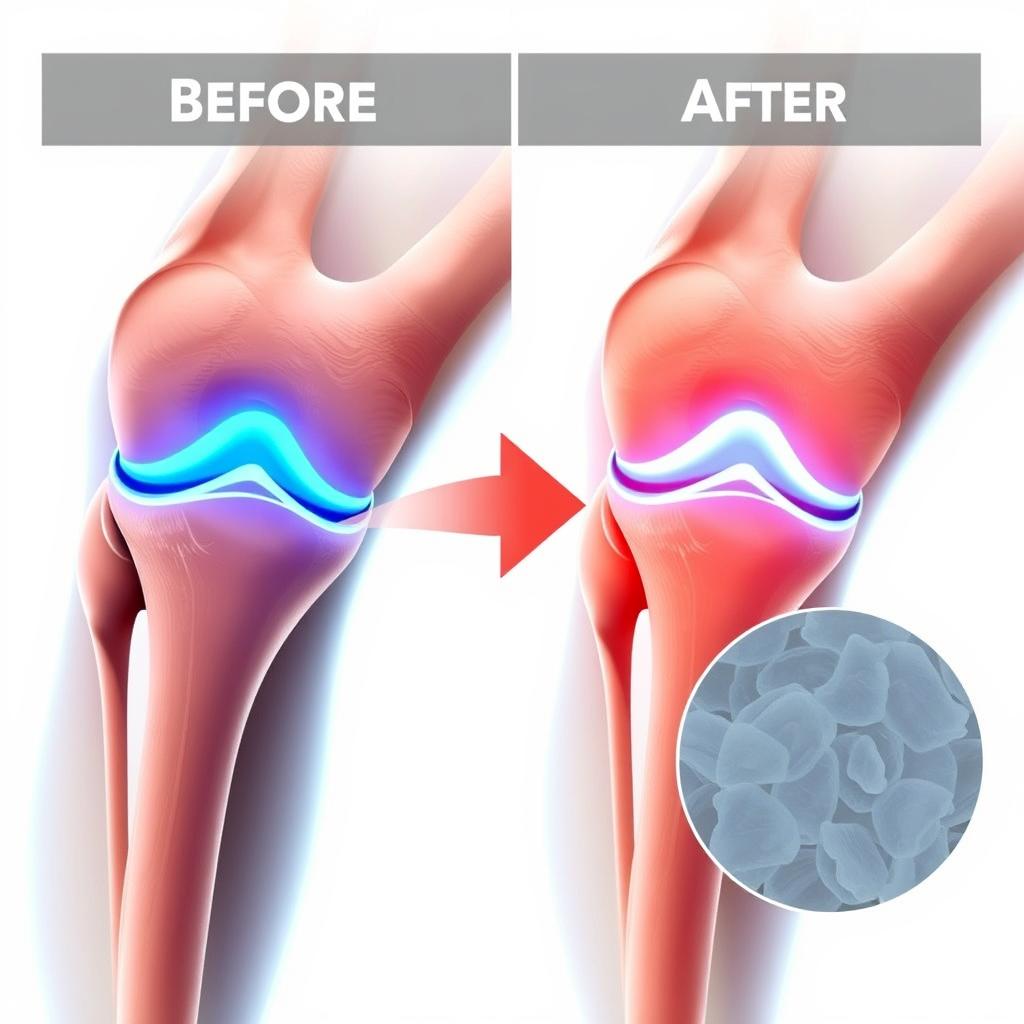 Wizualizacja regeneracji chrząstki stawowej dzięki Flexavitan