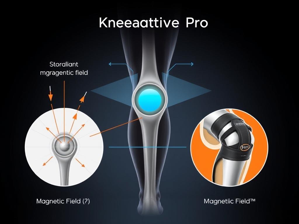 Kneeactive Pro magnetic technology diagram showing how it works