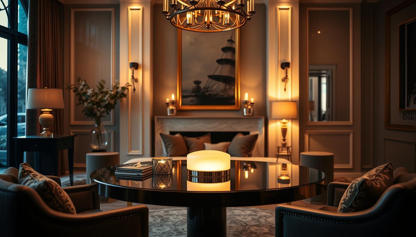 Lumiere Gold w eleganckim wnętrzu jako centralny element dekoracyjny