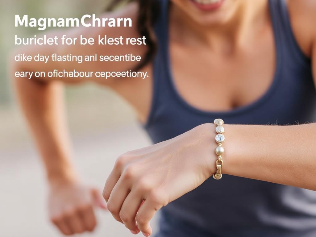 Osoba nosząca MagniCharm Bracelet podczas aktywności fizycznej