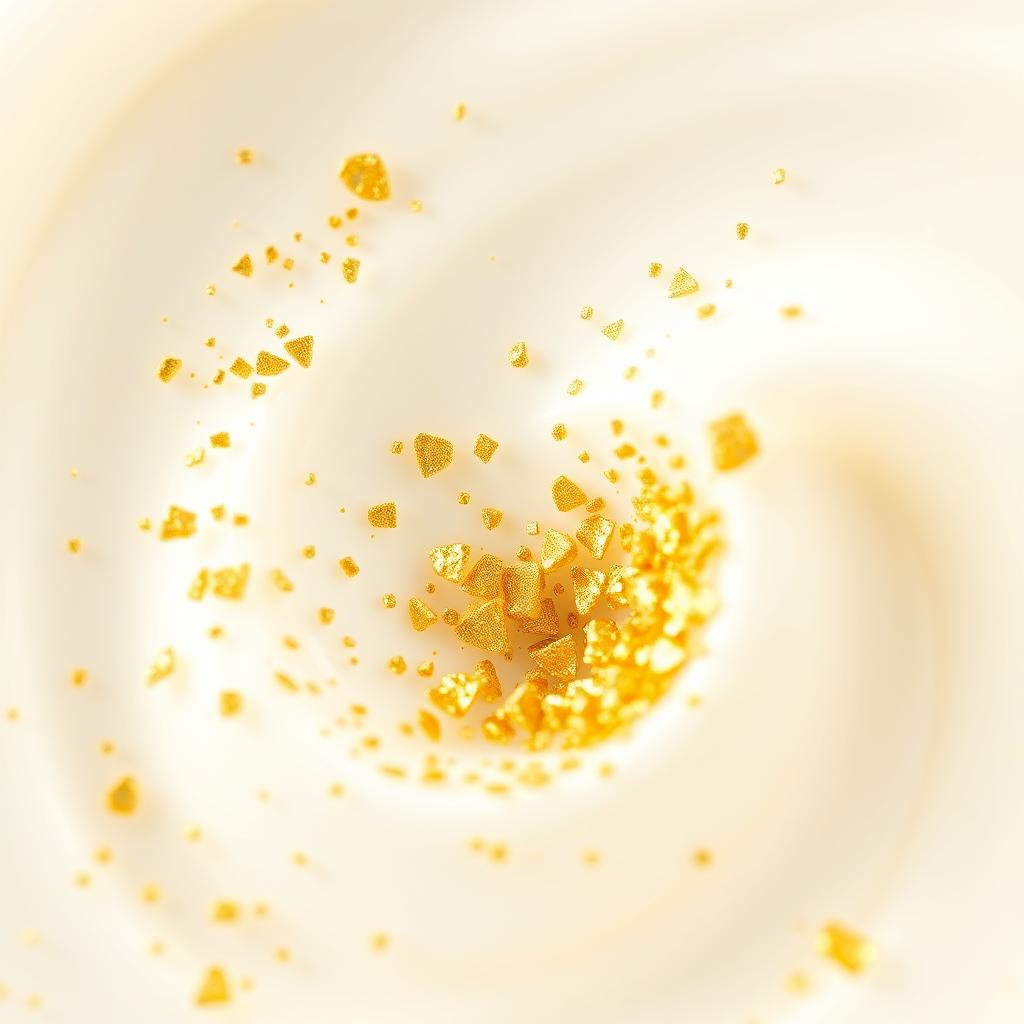 Cząsteczki złota w kremie Moveskin Pro pod mikroskopem