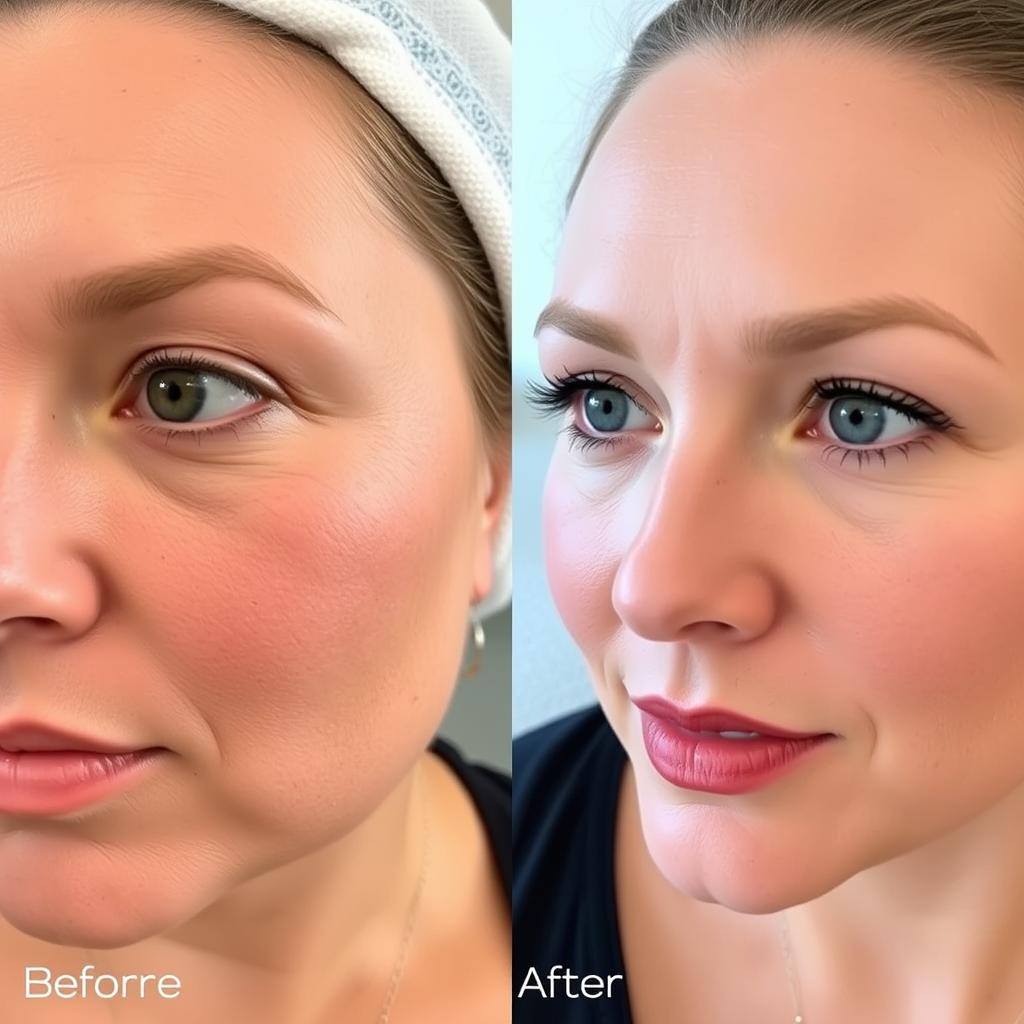 Wyrównanie kolorytu skóry po użyciu Moveskin Pro
