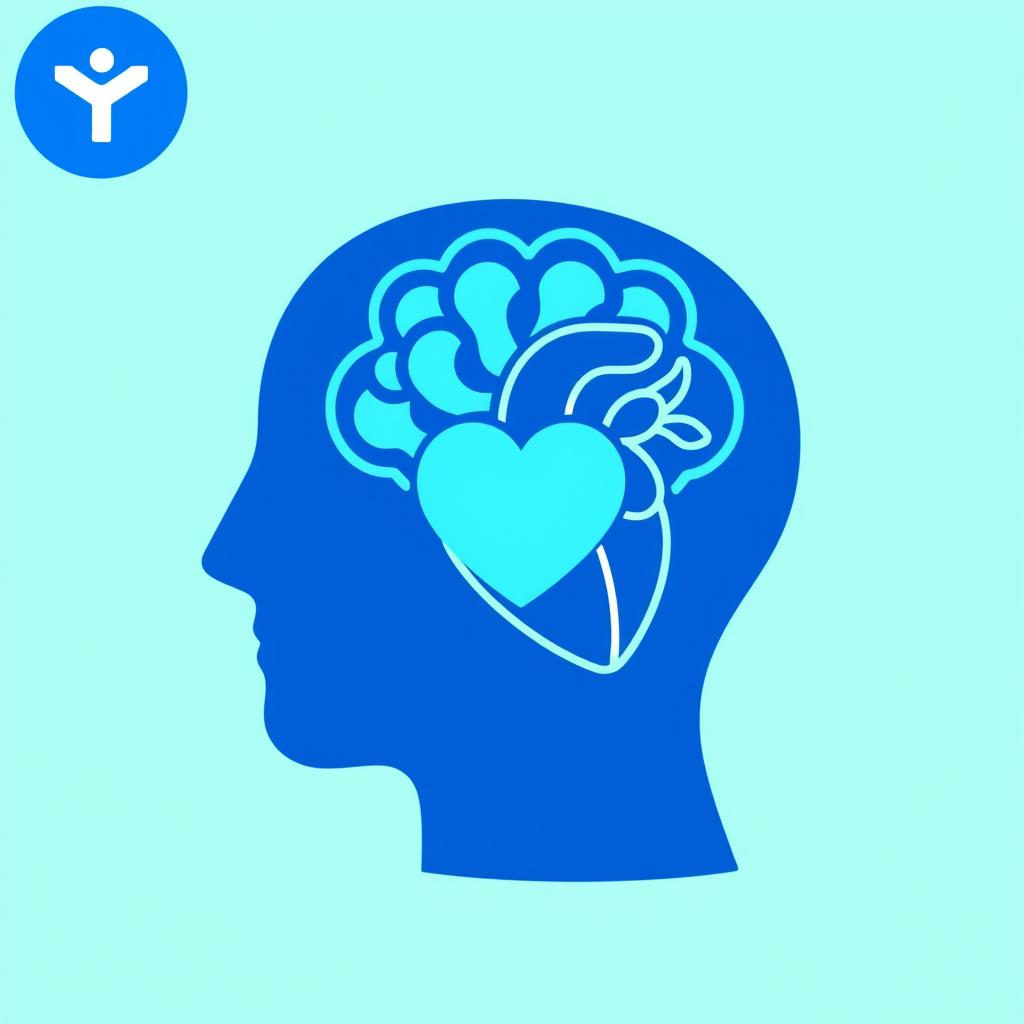 Symbol zdrowia psychicznego - spokojny umysł i serce, ilustrujący korzyści emocjonalne z używania Nicosinex