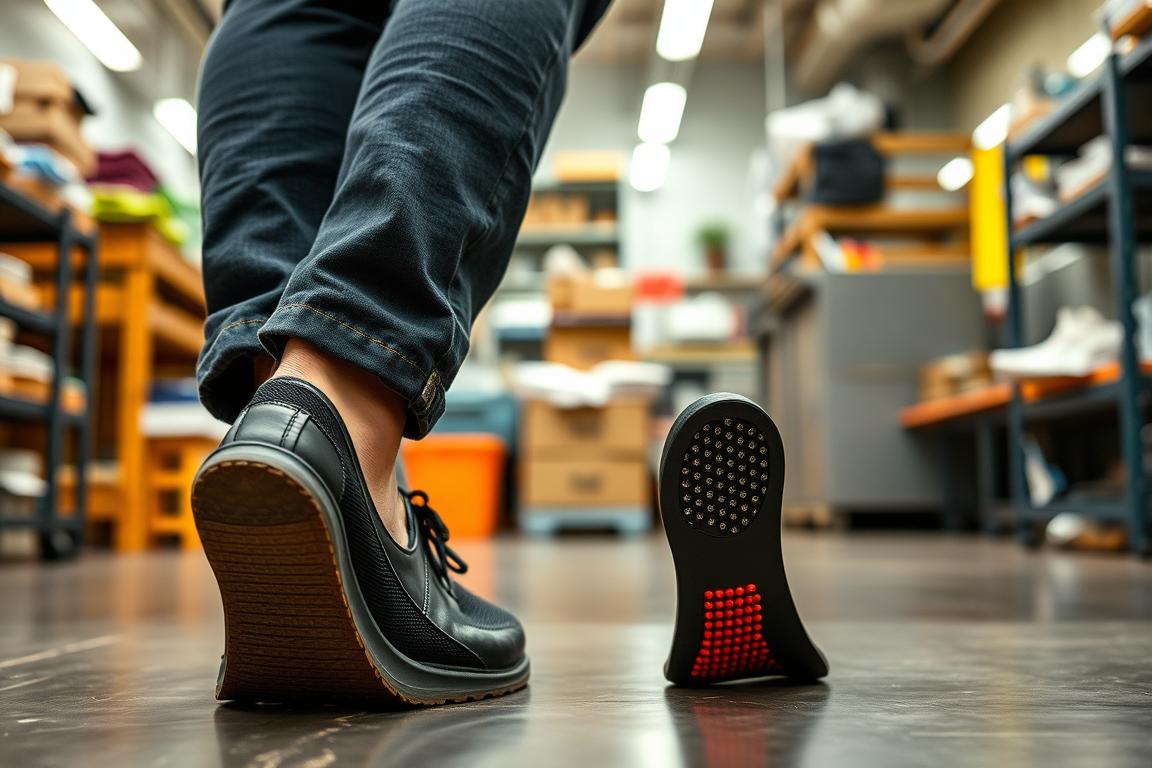 Osoba pracująca na stojąco korzystająca z Plantillas Magnetic