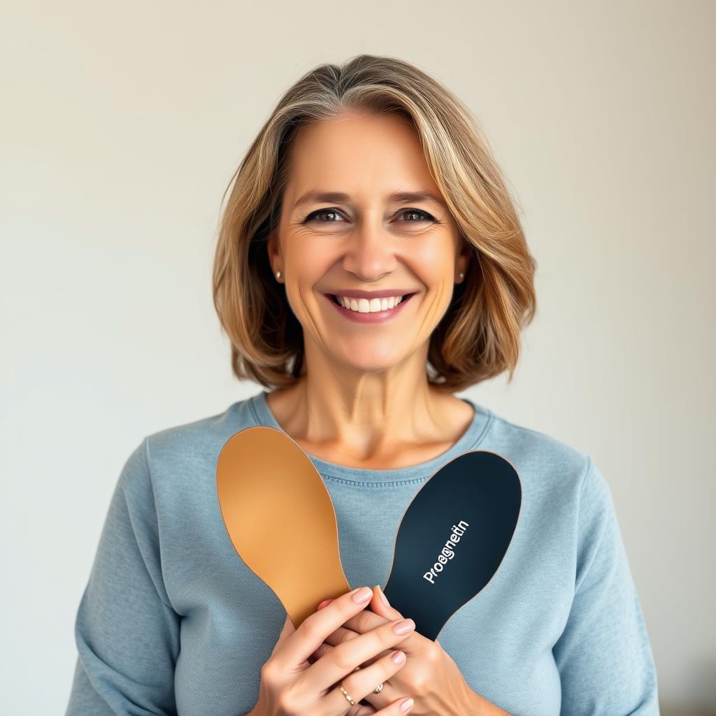 Zadowolona klientka prezentująca wkładki Promagnetin