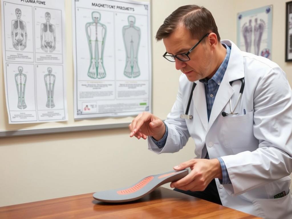 Ekspert medyczny prezentujący działanie wkładek Promagnetin