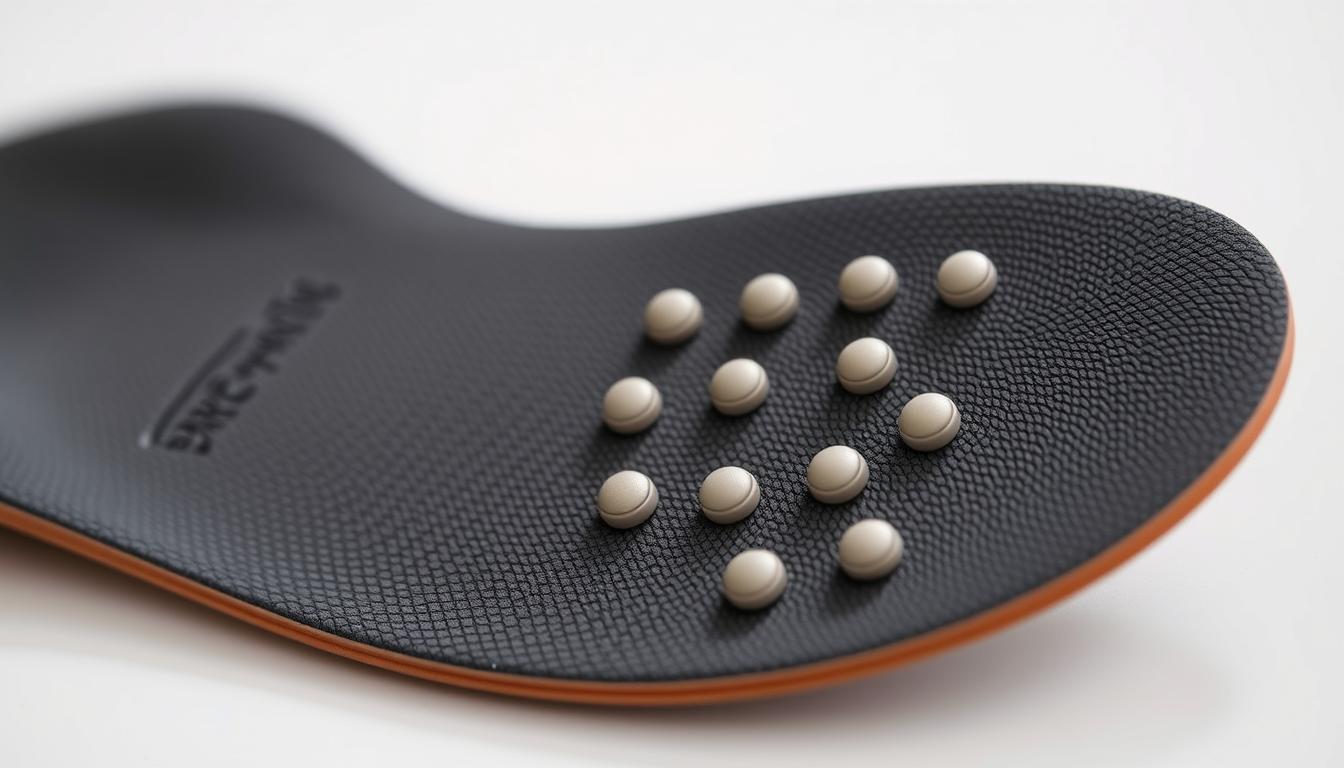 Wkładki Promagnetin z widocznymi magnesami i punktami akupresury