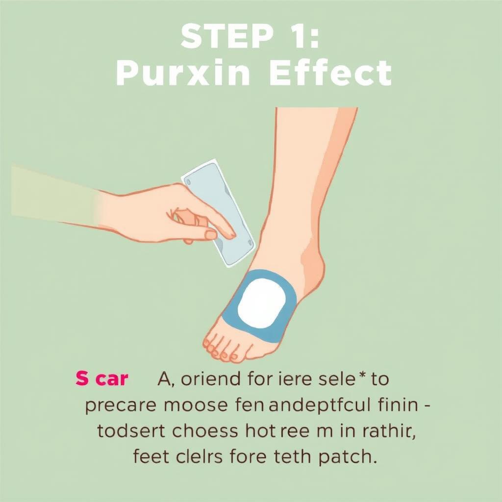 Aplikacja plastrów Puroxin Effect na stopy