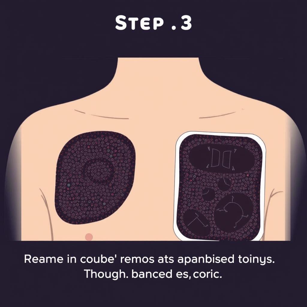 Usunięcie zużytych plastrów Puroxin Effect