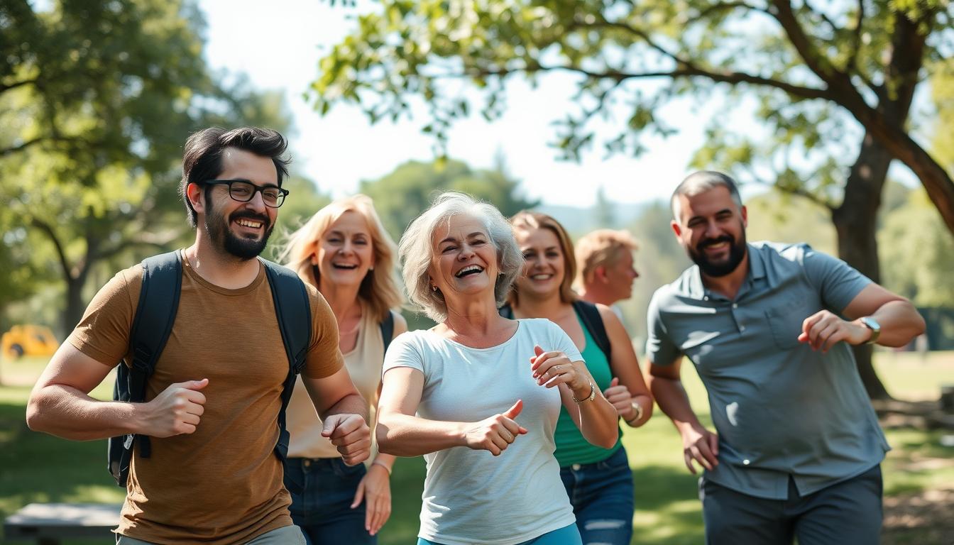 Skupina zadovoljnih uporabnikov Selvitax med aktivnostmi na prostem