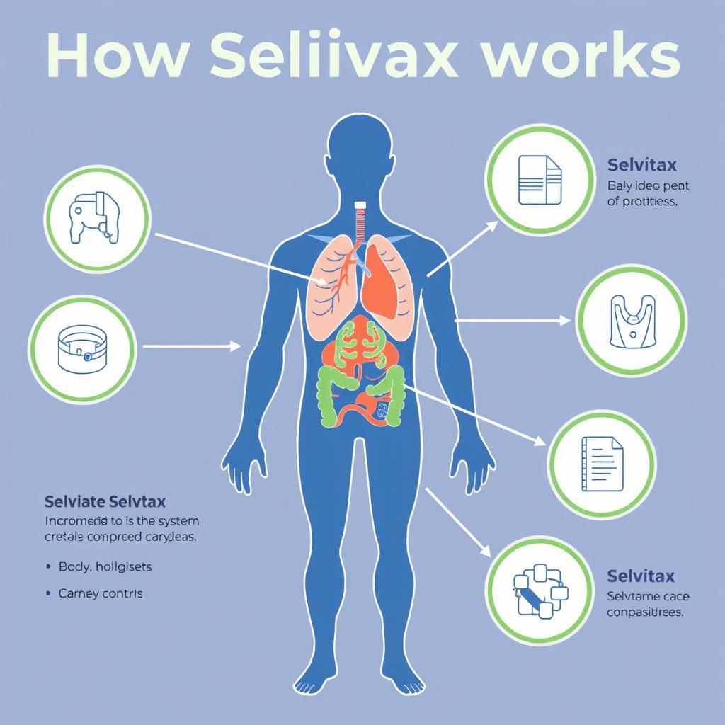 Infografika o delovanju Selvitax v telesu