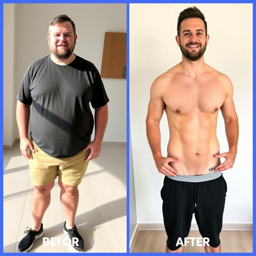 Zdjęcie Marka przed i po kuracji Slimella FIT
